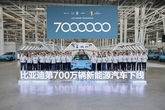 再创全球新纪录比亚迪达成第700万辆新能源汽车下线