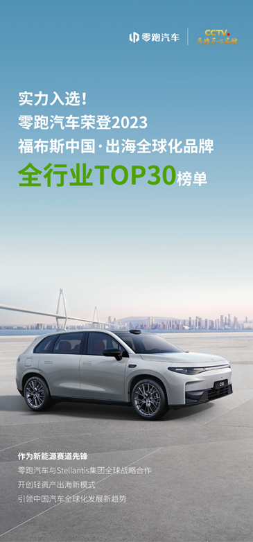 零跑汽车入选2023福布斯中国·出海全球化品牌TOP30
