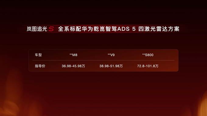 岚图追光S预售kn-16比9.002