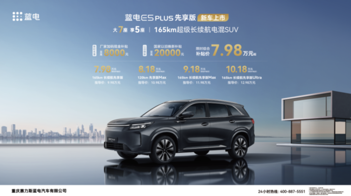 加量价更低！蓝电E5PLUS先享版限时综合补贴价7.98-10.18万元